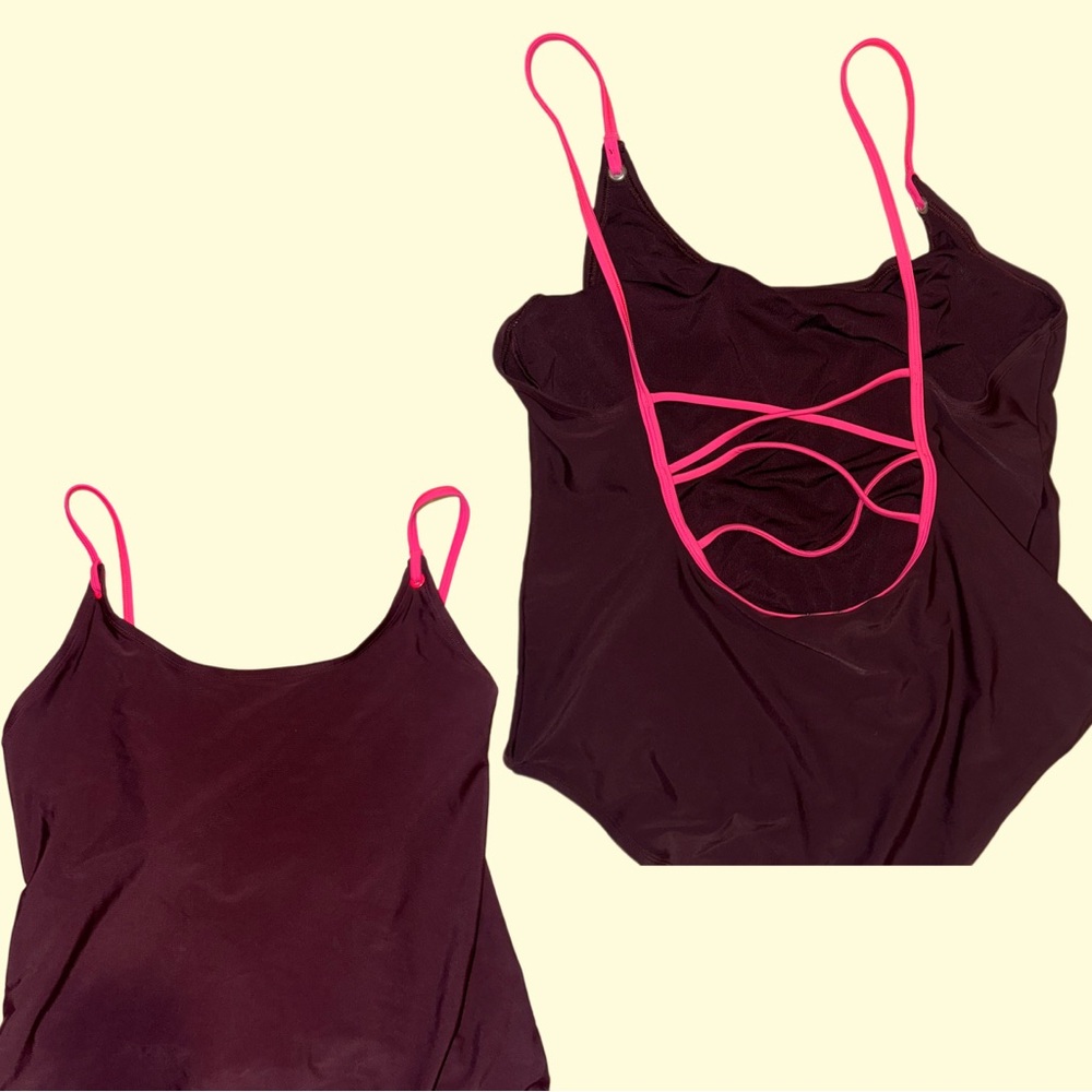 SOLD 🛑Aerie burgundy one piece swimsuits XL